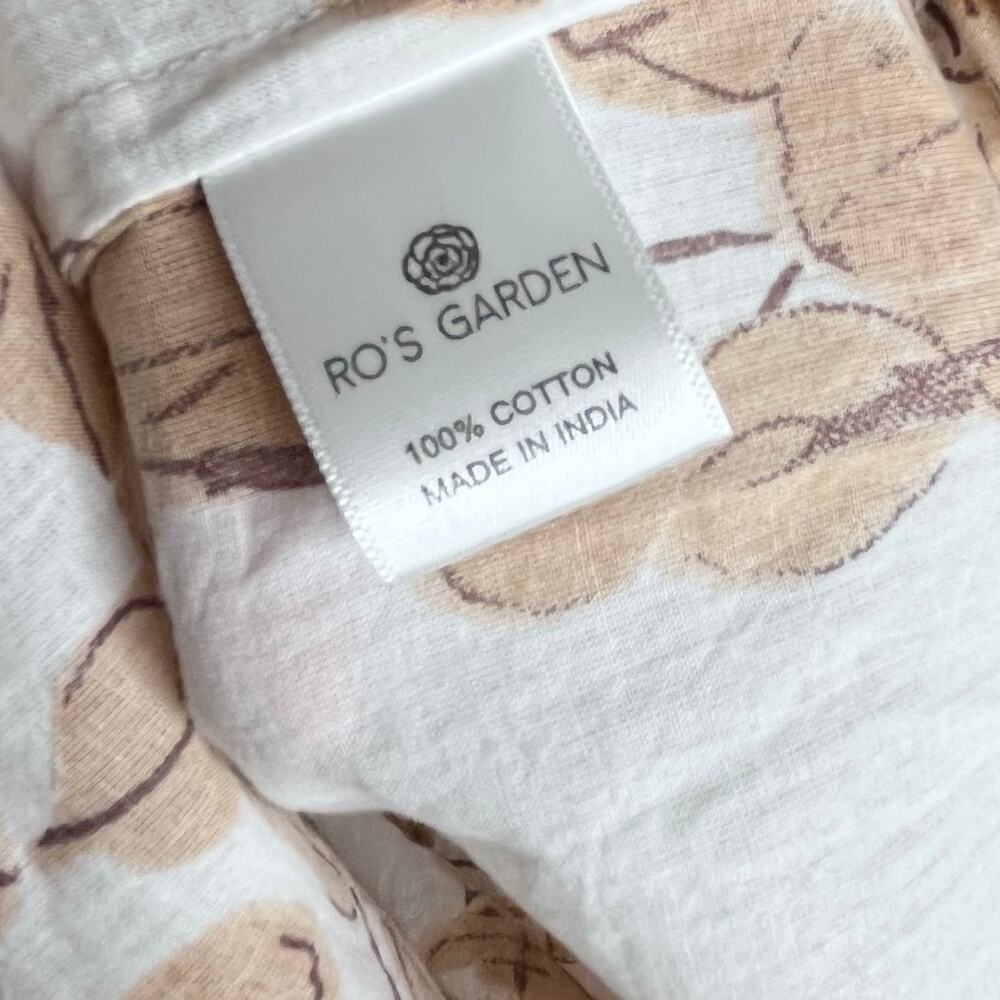 Tuckernuck Ro’s Garden Clorinda Kaftan Dress Leaf Sand Cotton XS Boho Midi - Picture 11 of 13